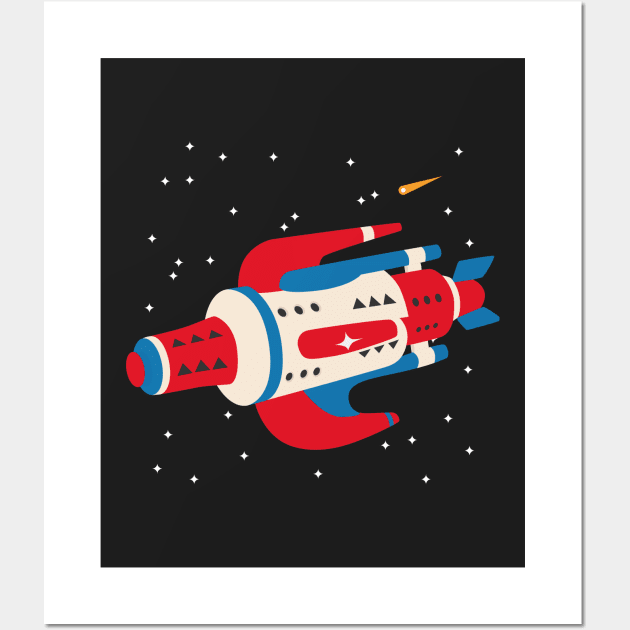 Space Age Ship Model 01 Wall Art by Plan8